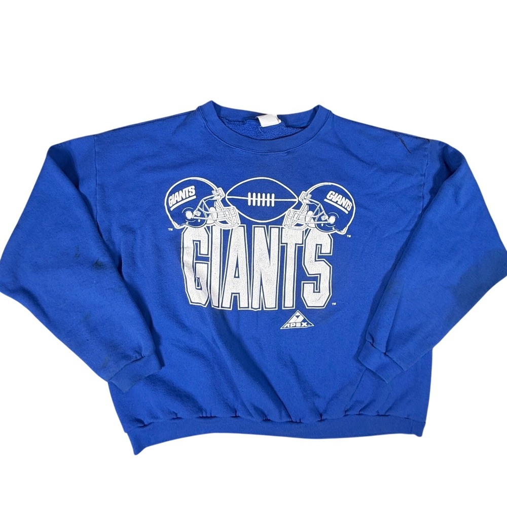 Vintage NY Giants NFL Football Apex One Sweatshirt Mens XL Blue Graphic Crewneck